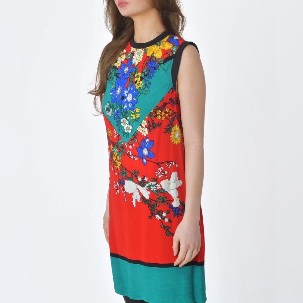Vibrant Floral Sleeveless Dress